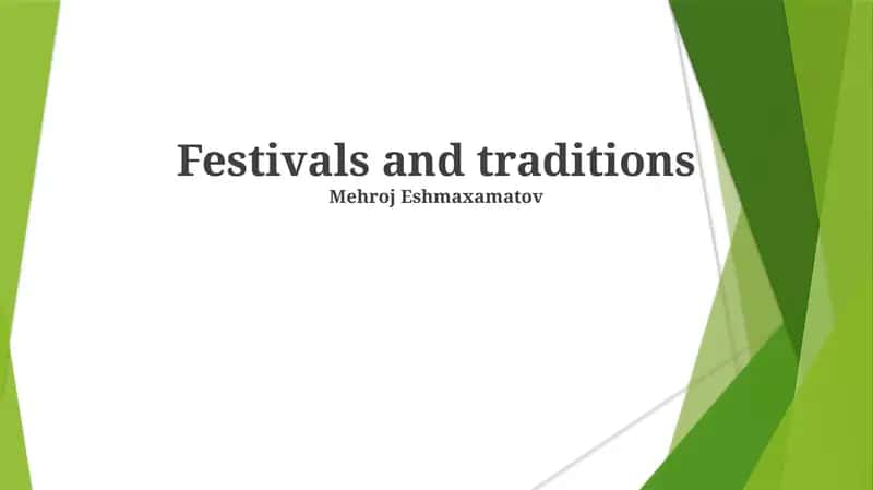 Festivals and traditions