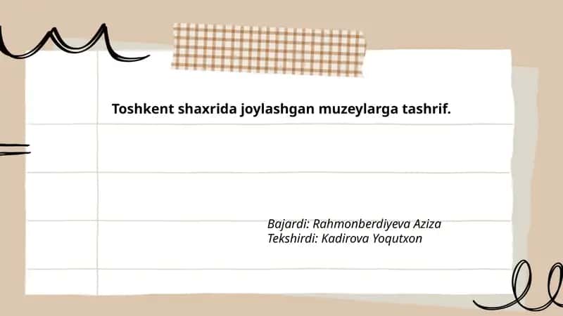 Toshkentdagi Davlat Muzeylari