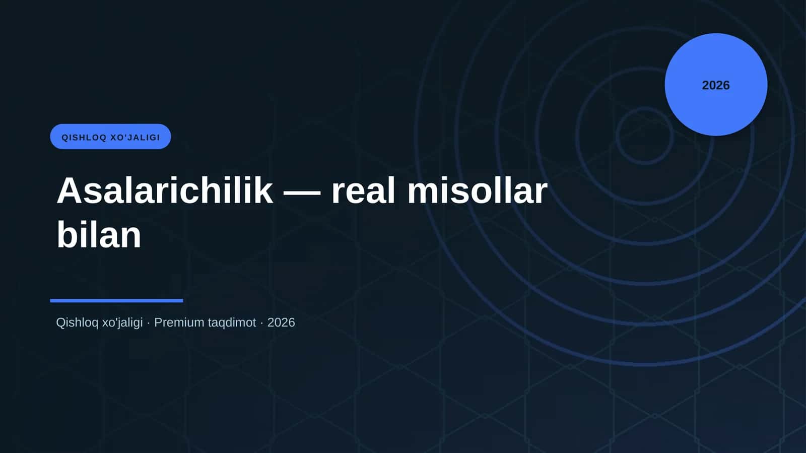 Asalarichilik — real misollar bilan