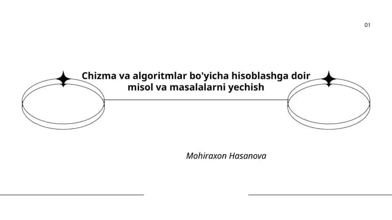Chizma va algoritmlar bo'yicha hisoblashga doir misol va masalalarni yechish