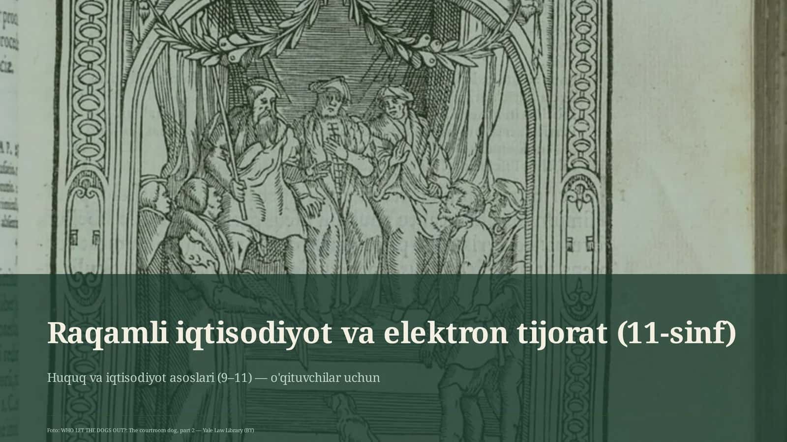 Raqamli iqtisodiyot va elektron tijorat (11-sinf)