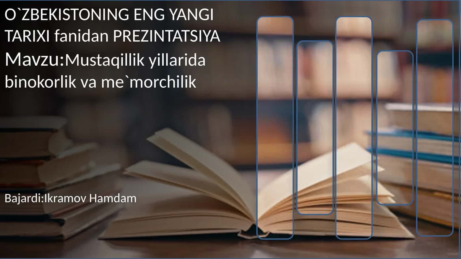 Mustaqillik yillarida binokorlik va me`morchilik