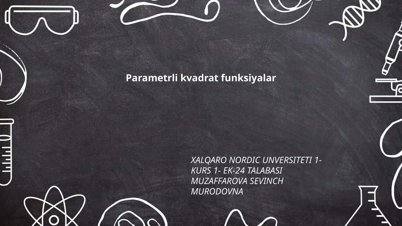 Parametrli kvadrat funksiyalar