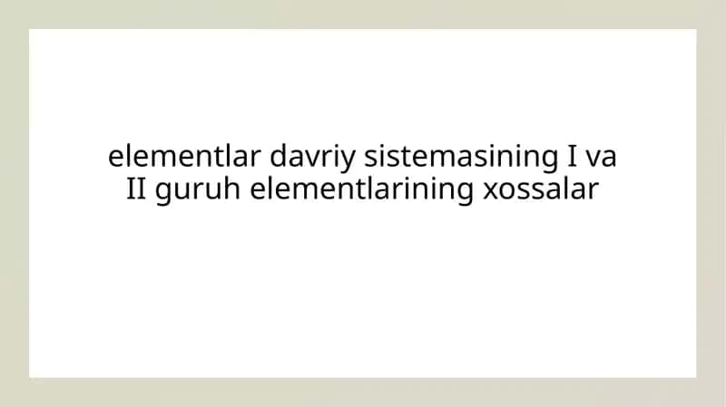 Davriy Elementlar