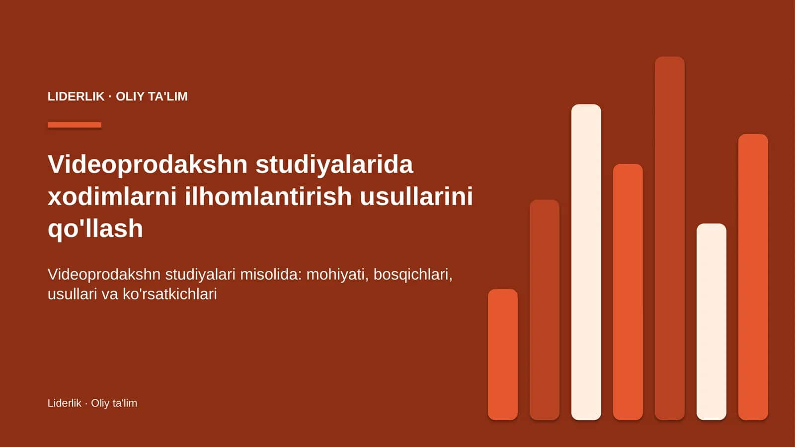 videoprodakshn studiyalarida xodimlarni ilhomlantirish usullarini qo'llash 4619