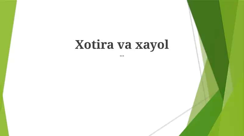 Xotira va xayol