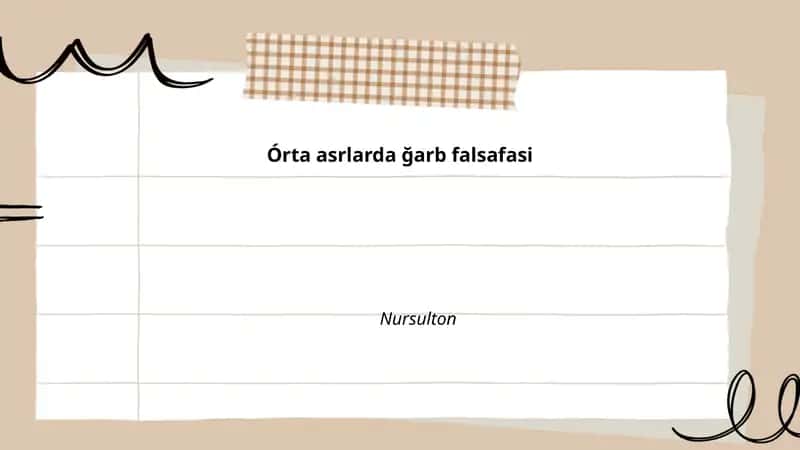 Órta asrlarda Ġarb falsafasi