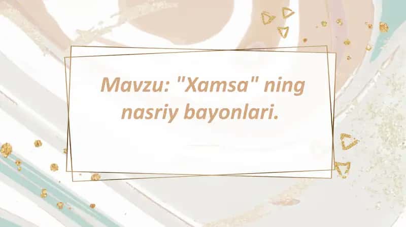 Xamsa sharq adabiyoti