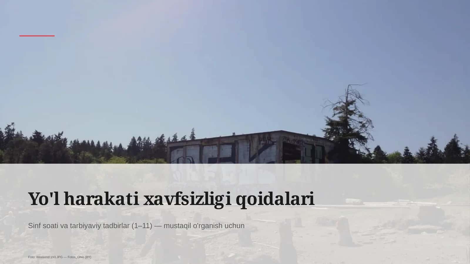 Yo'l harakati xavfsizligi qoidalari