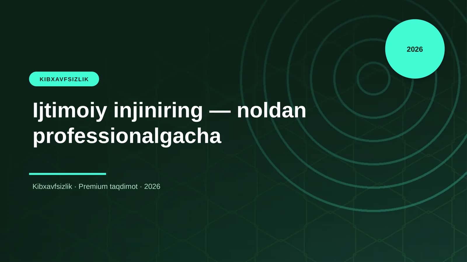 Ijtimoiy injiniring — noldan professionalgacha