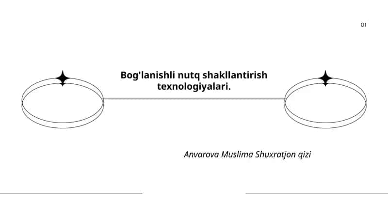 Bog'lanishli nutq shakllantirish texnologiyalari