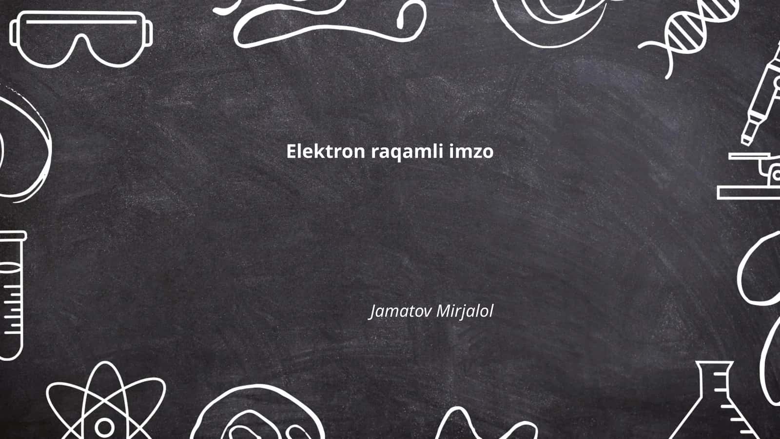 Elektron raqamli imzo