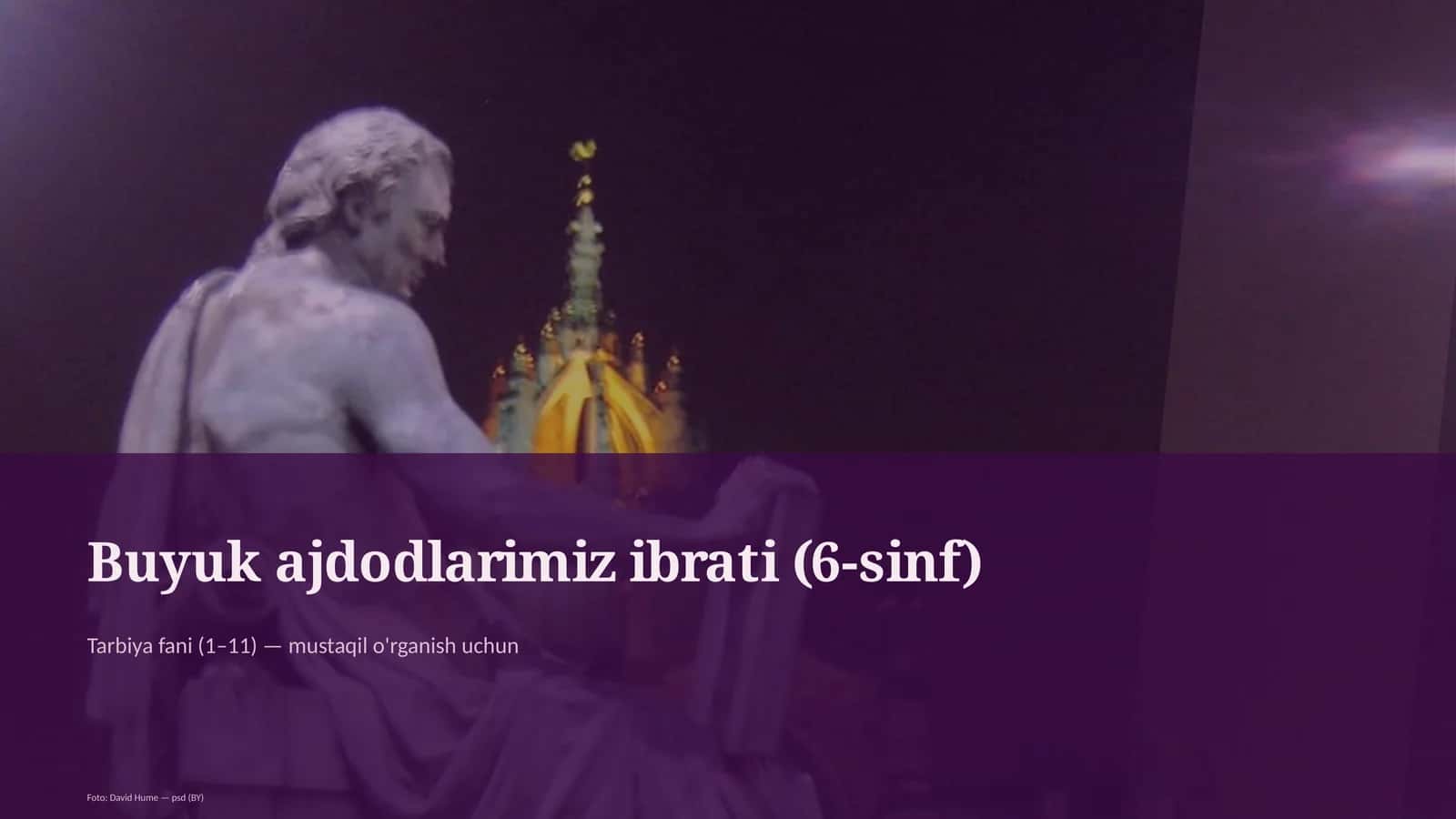 Buyuk ajdodlarimiz ibrati (6-sinf)