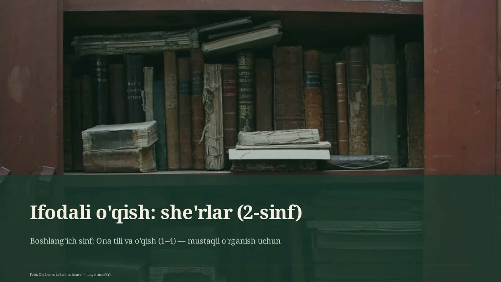 Ifodali o'qish: she'rlar (2-sinf)