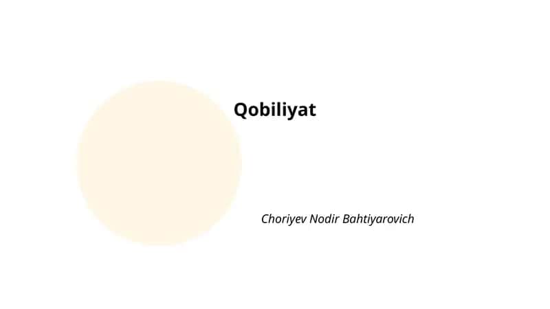 Qobiliyat