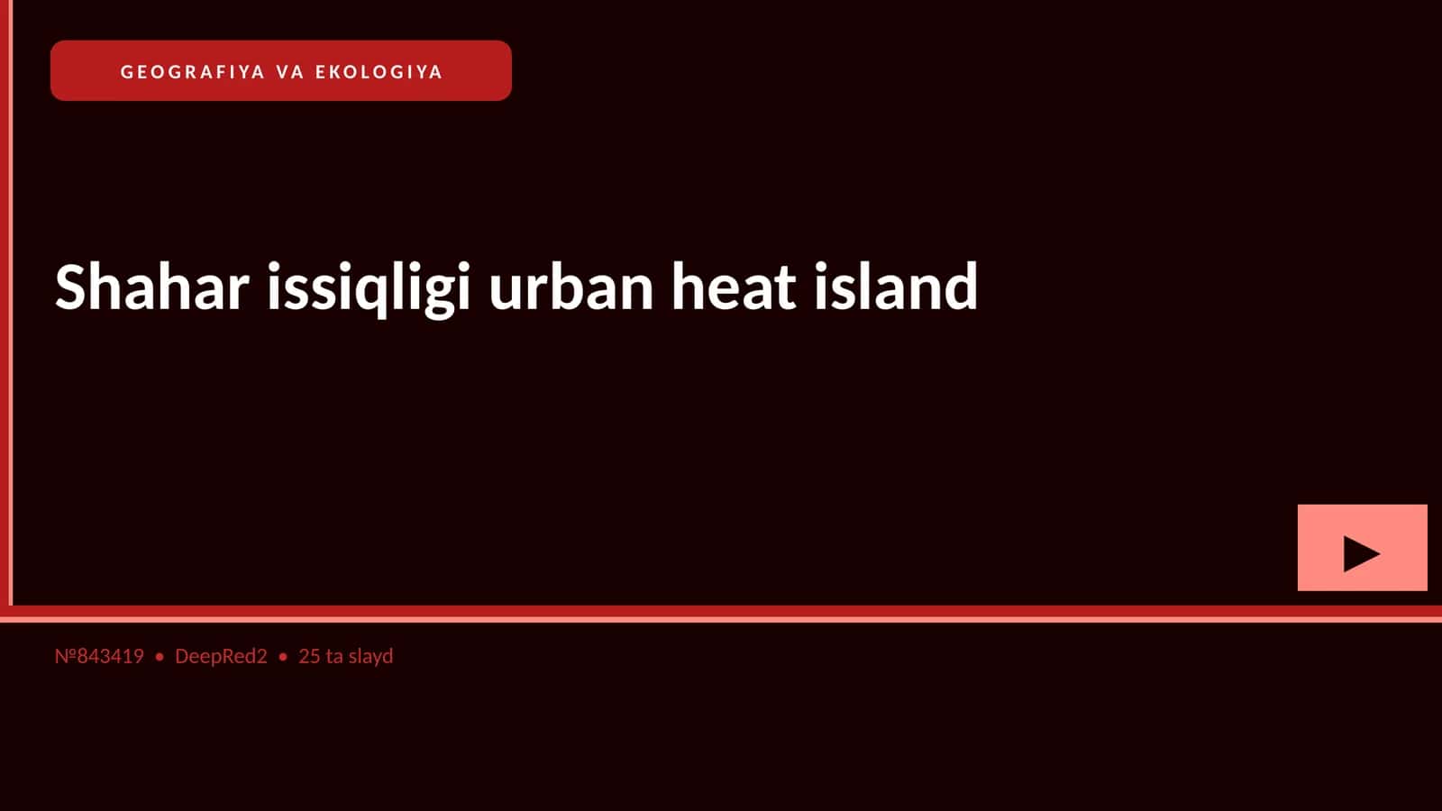Shahar issiqligi urban heat island