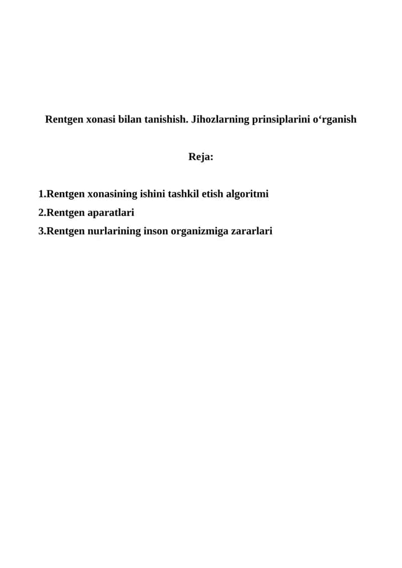Rentgen xonasi