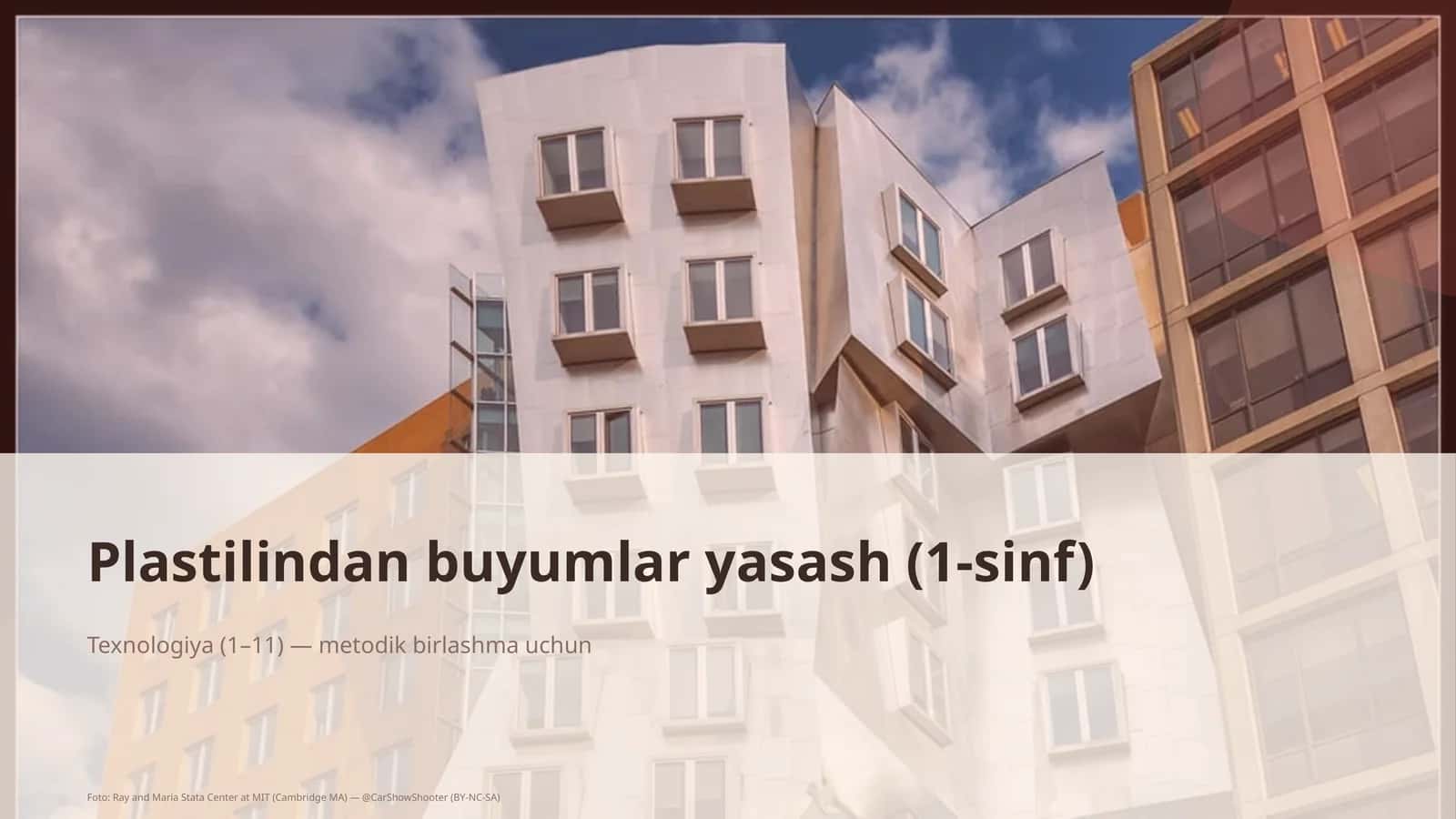 Plastilindan buyumlar yasash (1-sinf)