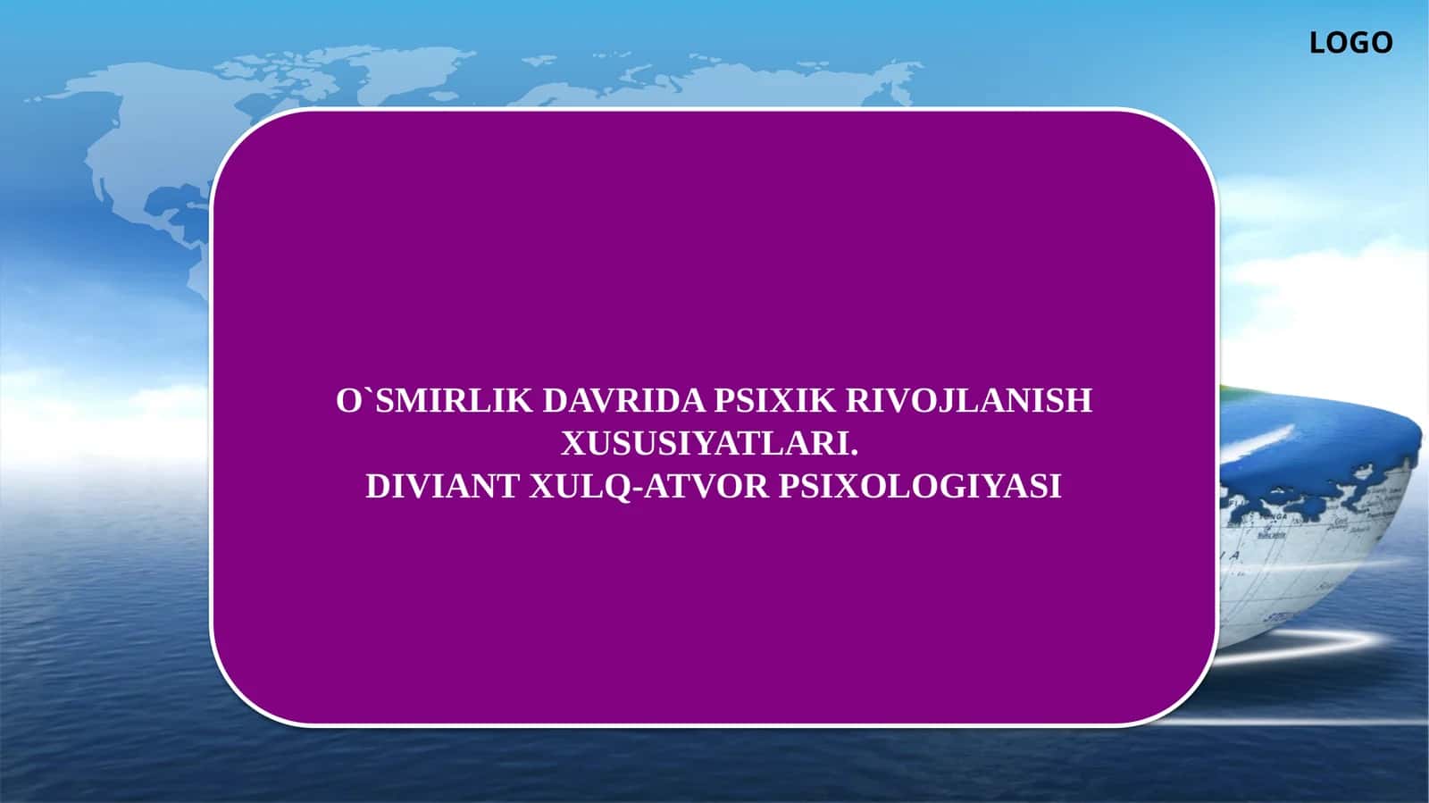 DIVIANT XULQ-ATVOR PSIXOLOGIYASI