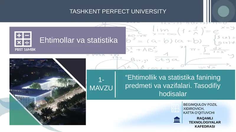 Ehtimollarvastatistika