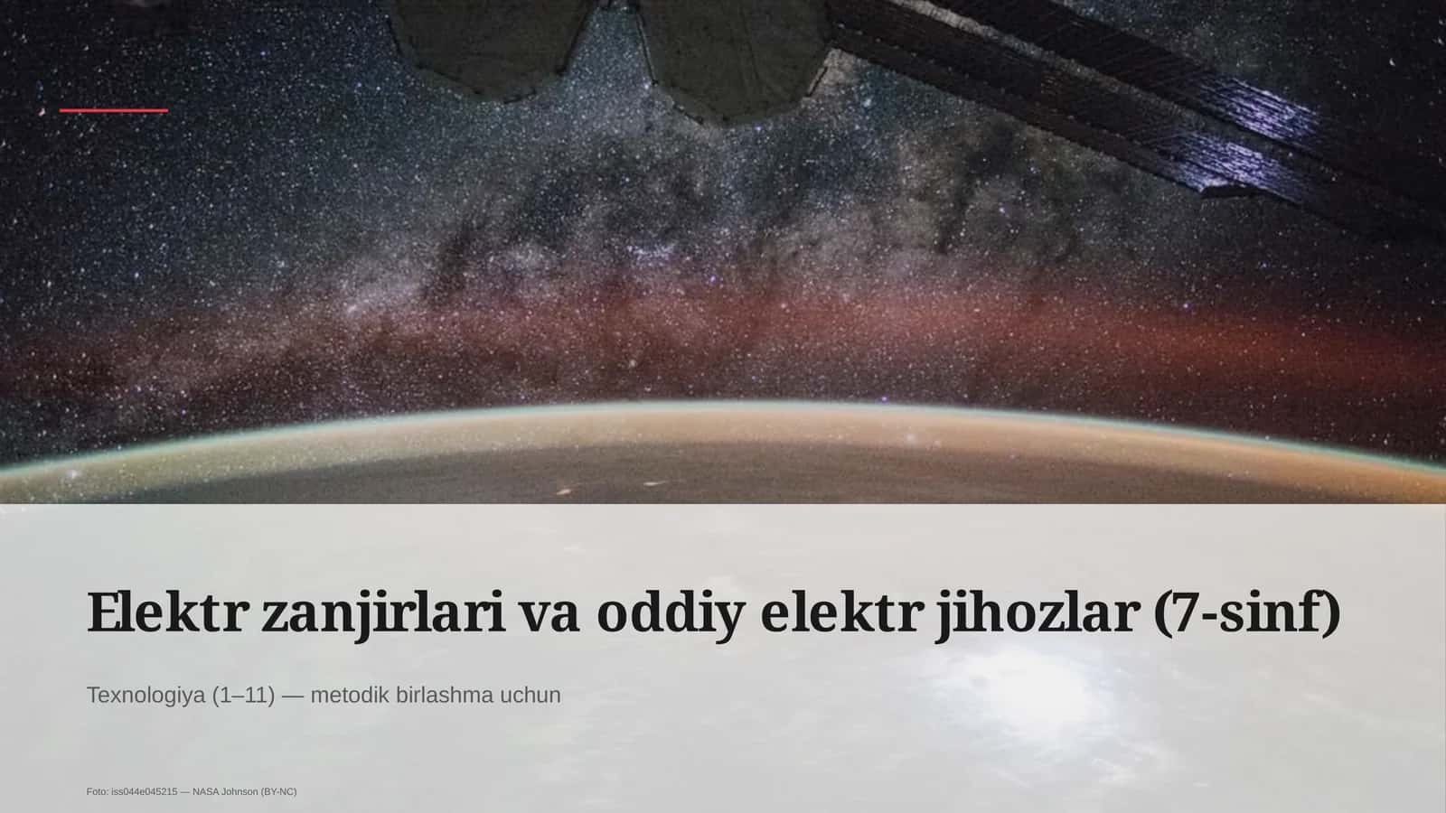 Elektr zanjirlari va oddiy elektr jihozlar (7-sinf)