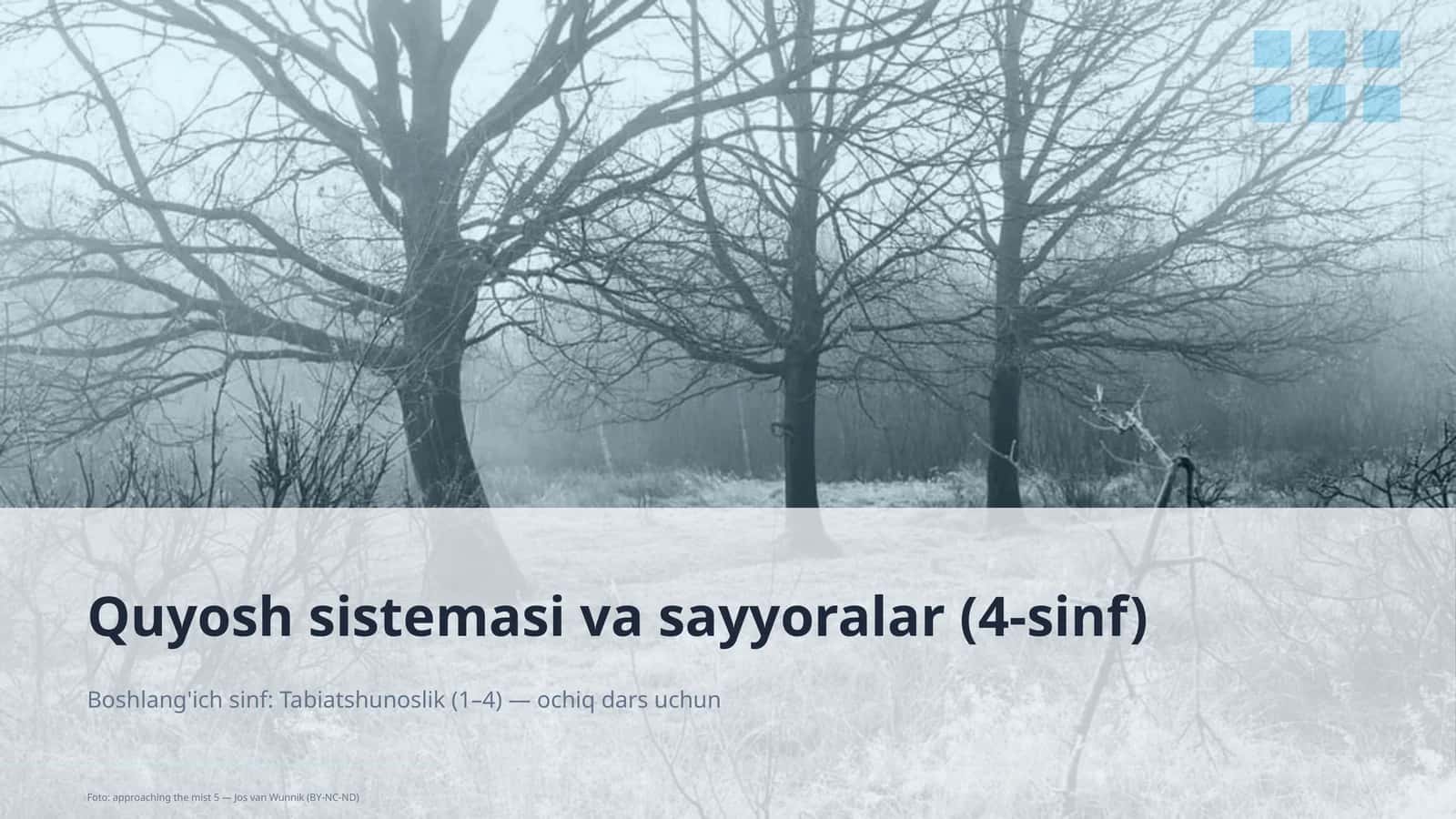 Quyosh sistemasi va sayyoralar (4-sinf)