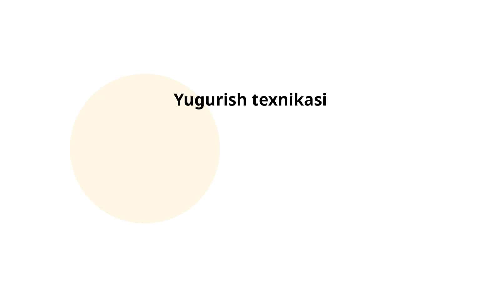 Yugurish texnikasi