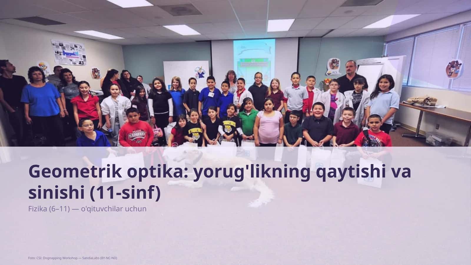 Geometrik optika: yorug'likning qaytishi va sinishi (11-sinf)