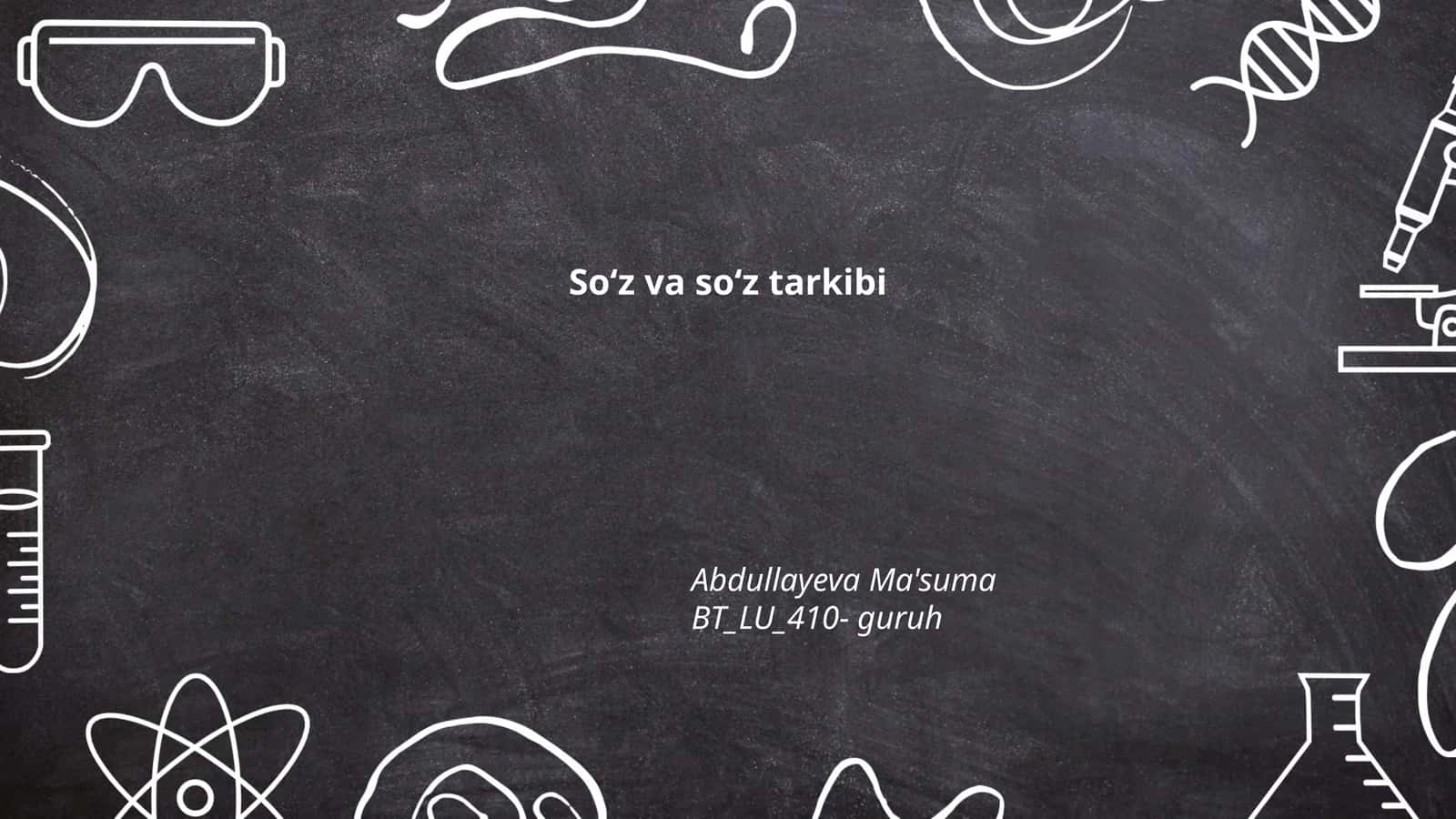 Soʻz va soʻz tarkibi
