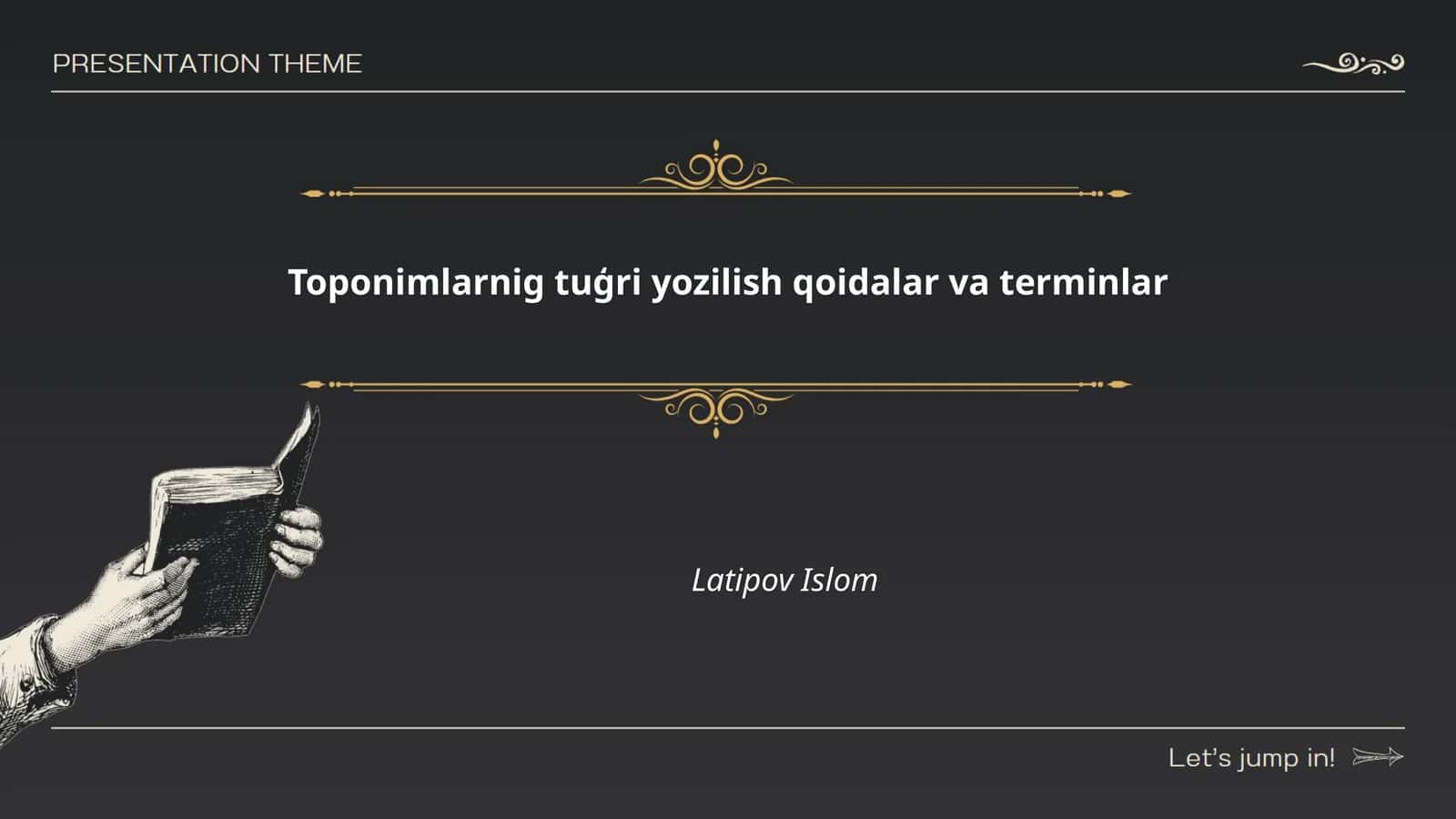 Toponimlarnig tuģri yozilish qoidalar va terminlar