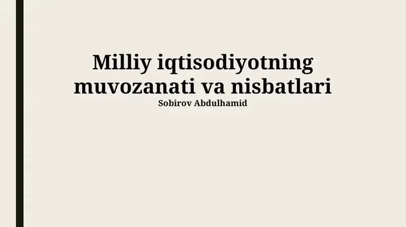 YaIM va uning tarkibiy qismlari