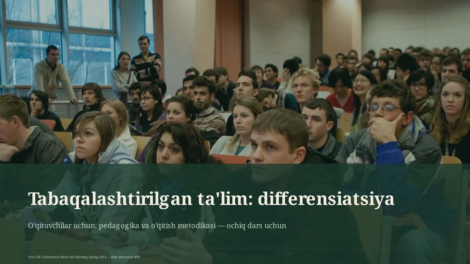 Tabaqalashtirilgan ta'lim: differensiatsiya