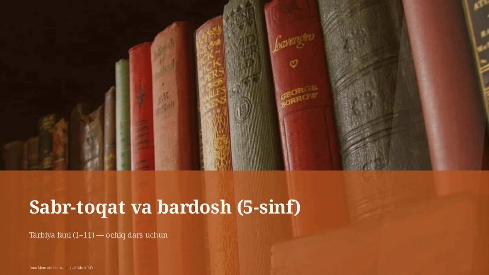 Sabr-toqat va bardosh (5-sinf)