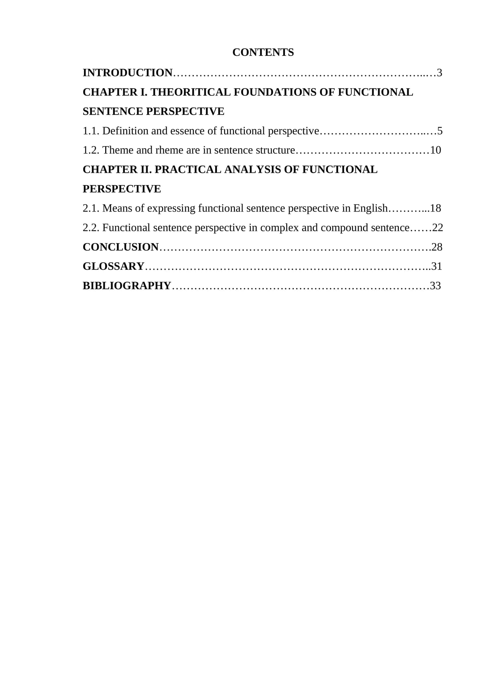 Functional sentence perspective
