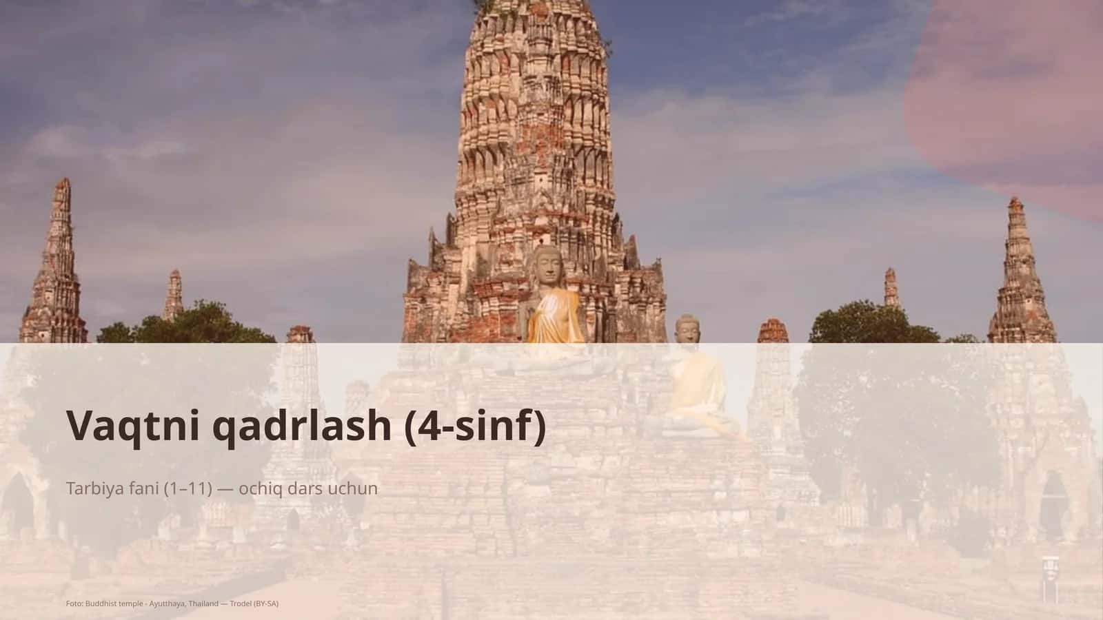 Vaqtni qadrlash (4-sinf)