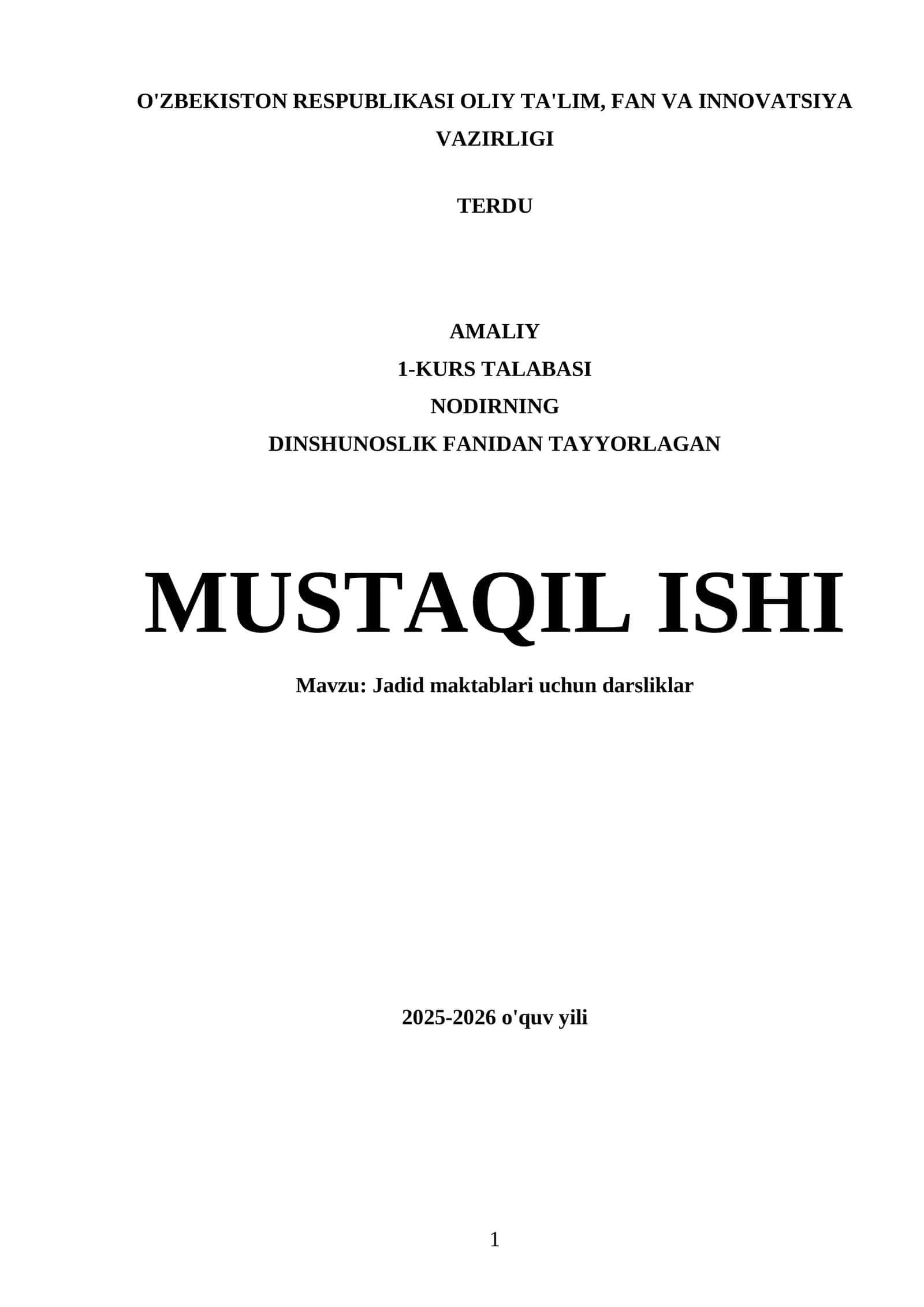 Jadid maktablari uchun darsliklar