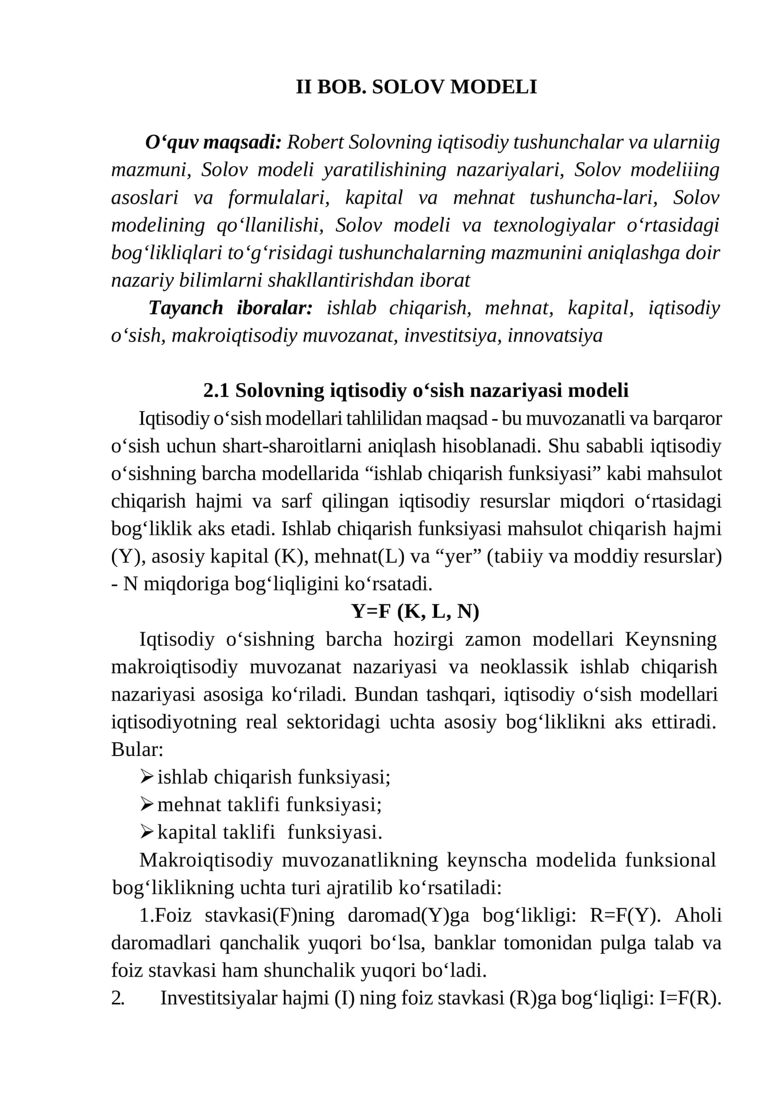 Solov modeli