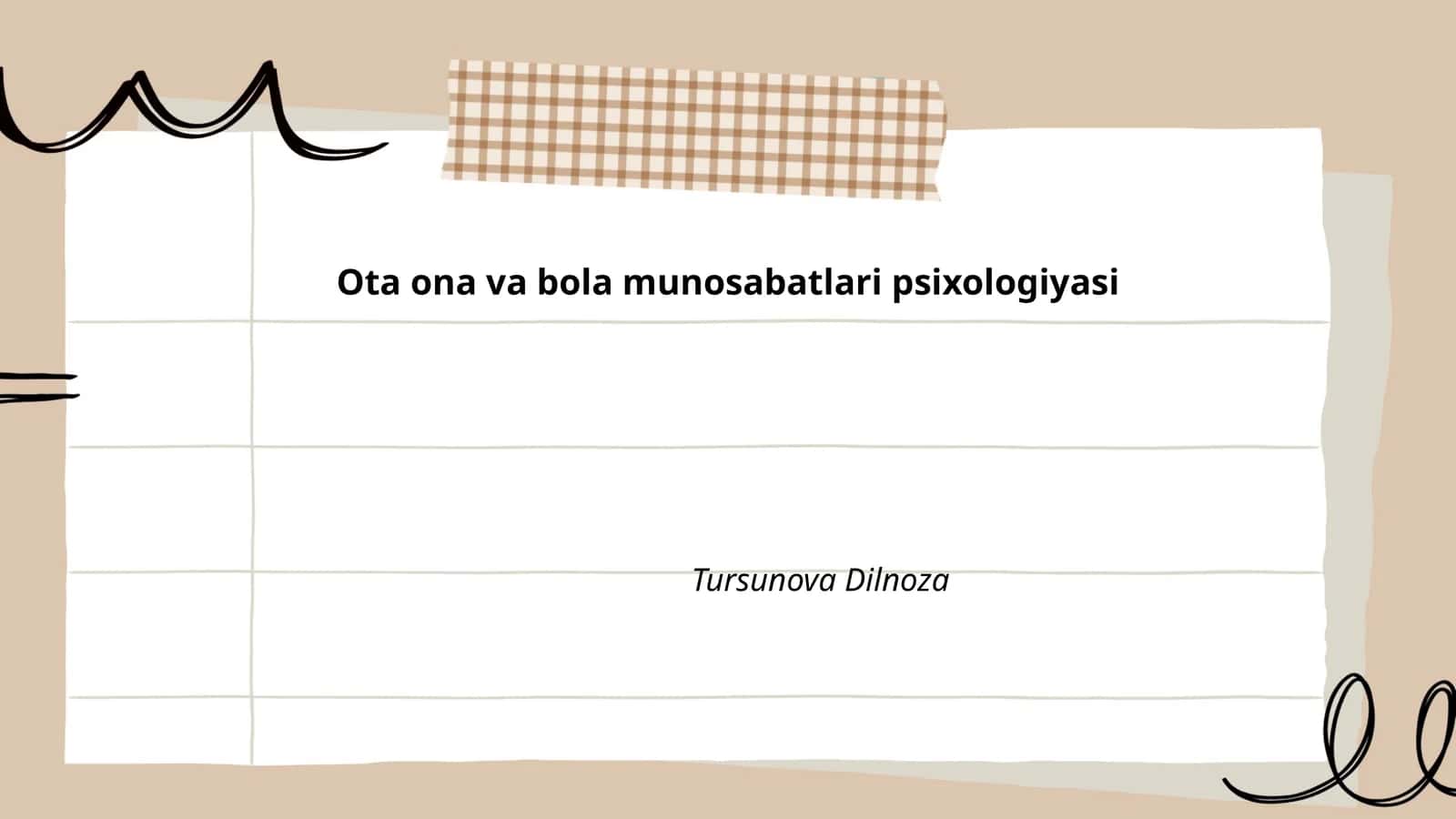 Ota ona va bola munosabatlari psixologiyasi