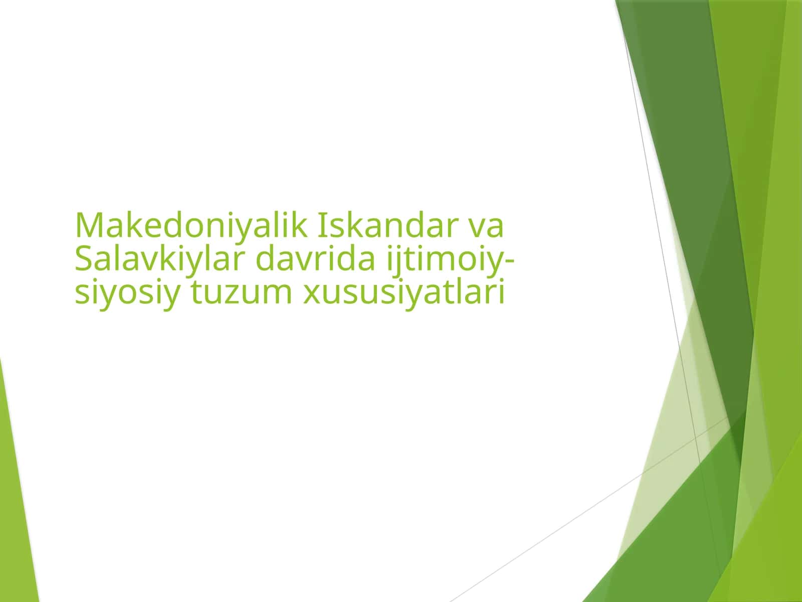 Salavkiyalar Davrida O'rta Osiyoda Siyosiy-Iqtisodiy Vaijtimoiya