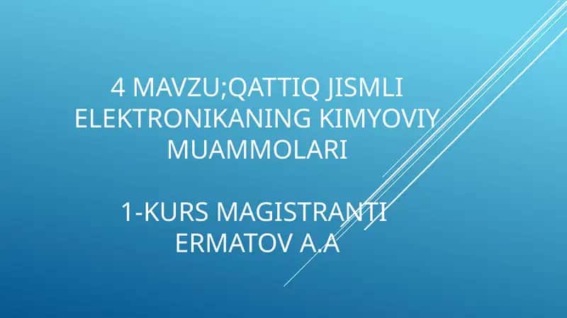 Noorganik kimyoning zamonaviy muammolari