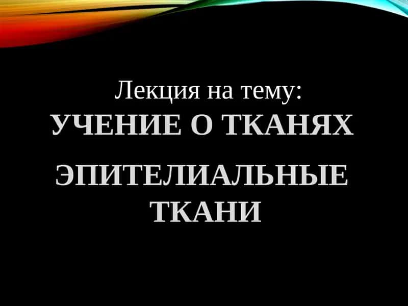 УЧЕНИЕ О ТКАНЯХ, ЭПИТЕЛИАЛЬНЫЕ ТКАНИ