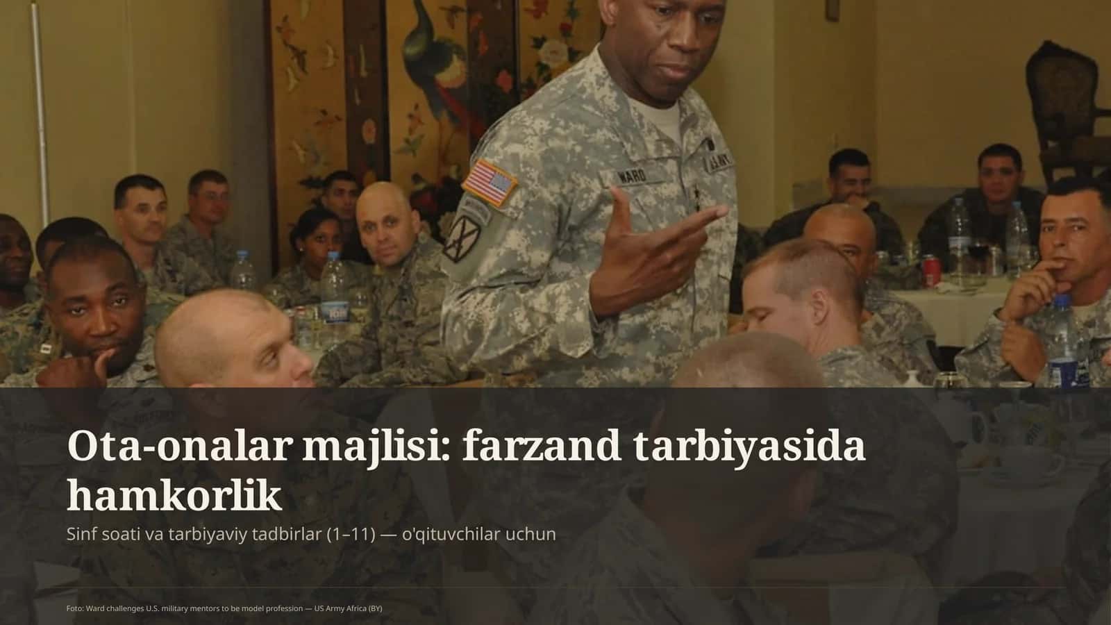 Ota-onalar majlisi: farzand tarbiyasida hamkorlik