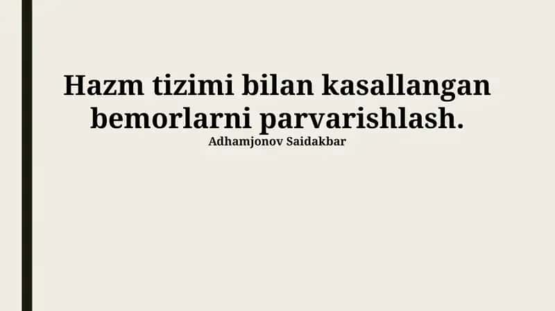 Peptik yarali kasallik va uning murakkabliklari