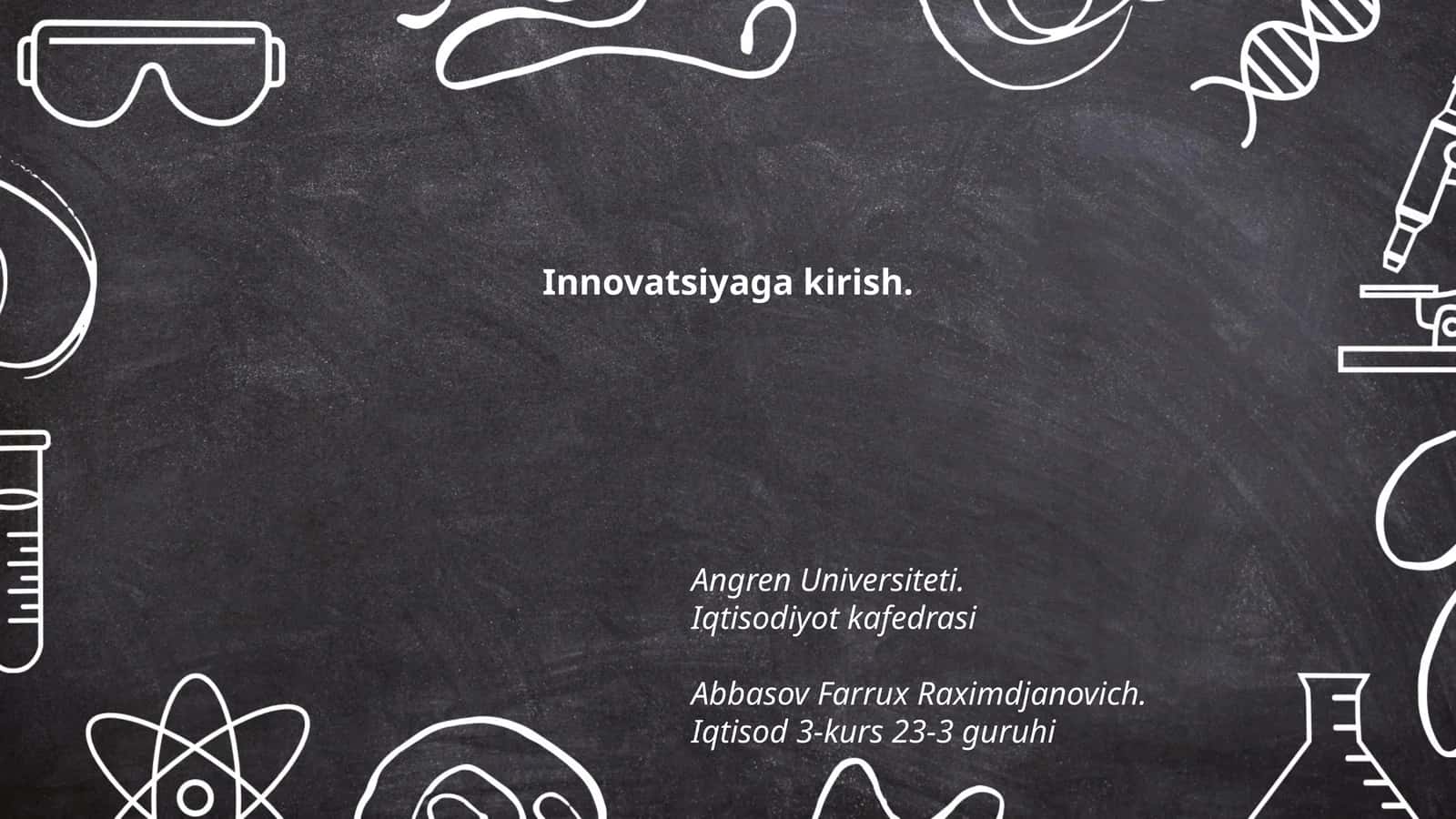 Innovatsiyaga kirish
