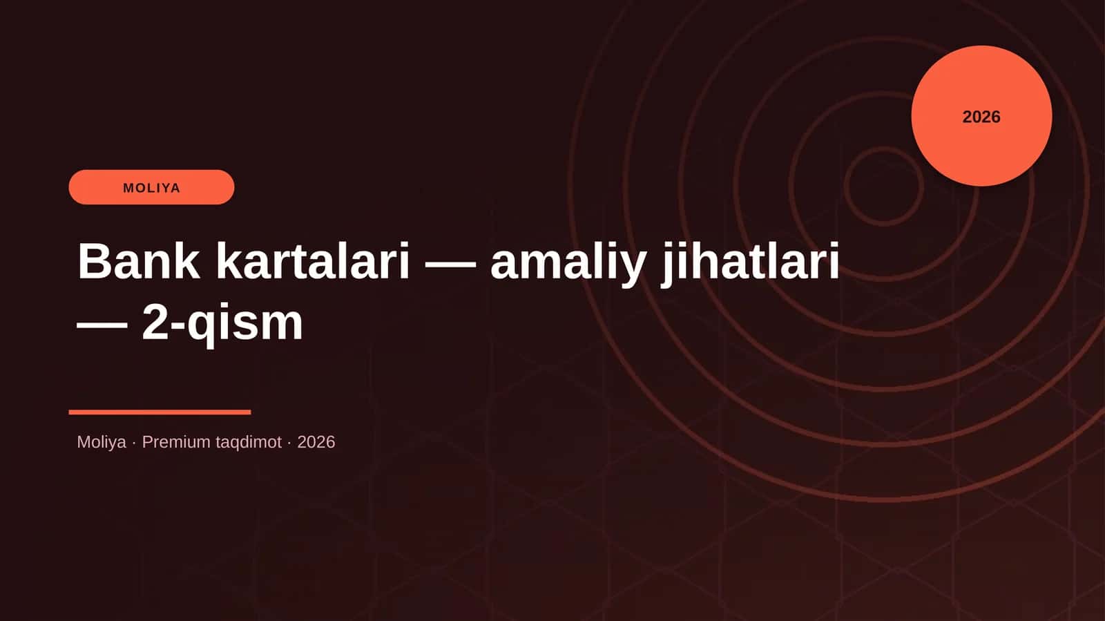 Bank kartalari — amaliy jihatlari — 2-qism