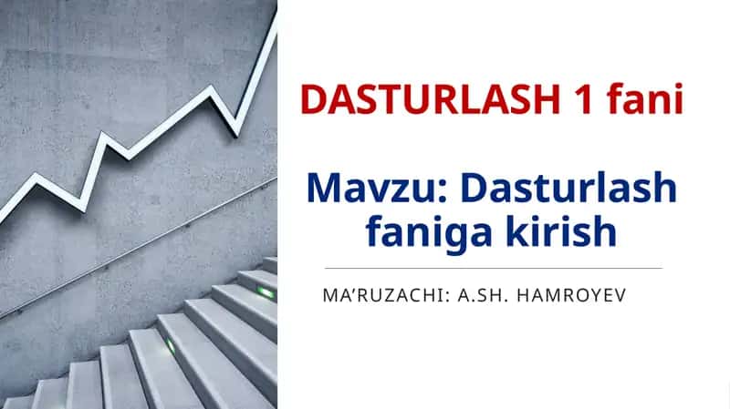 Dasturlash 1fani