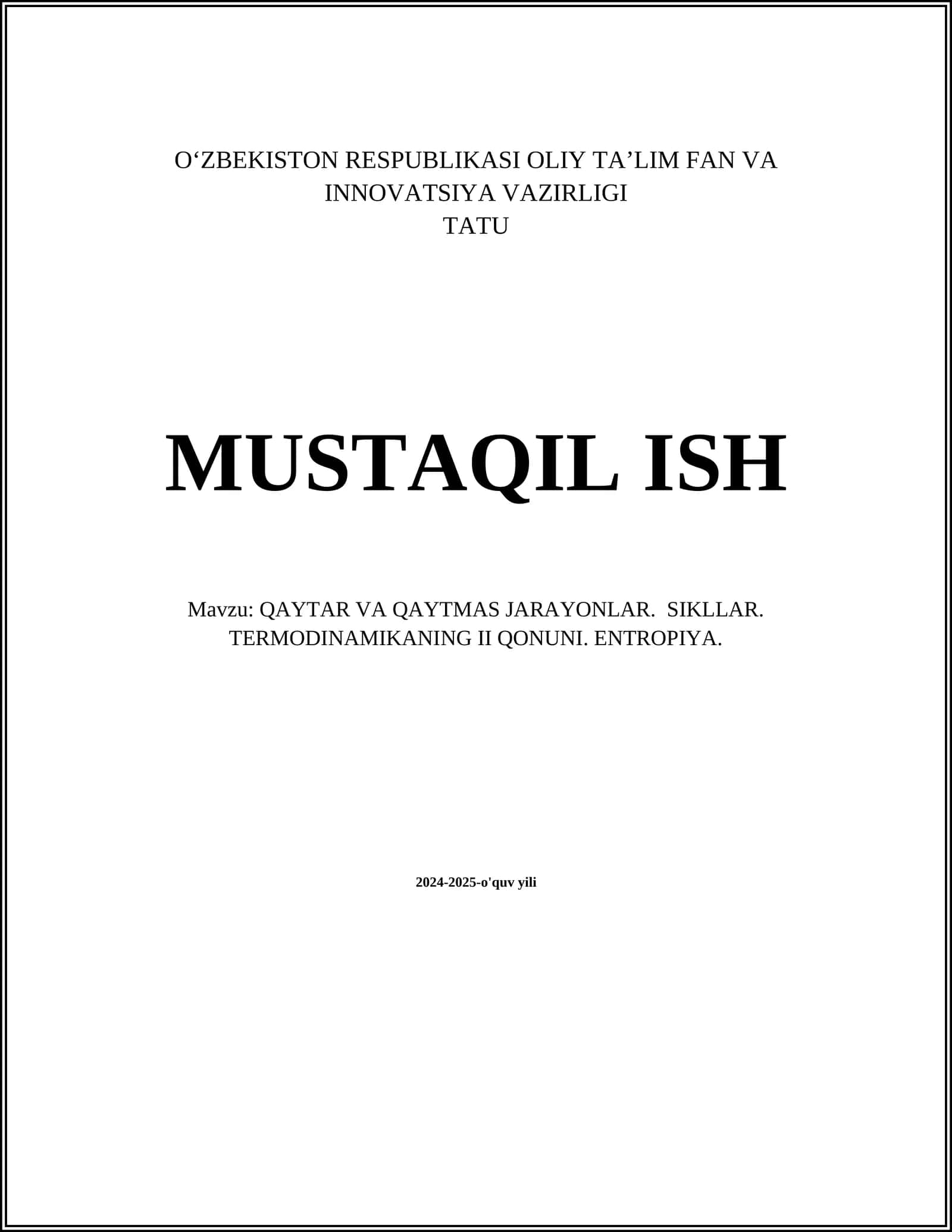 Qaytar Jarayonlar