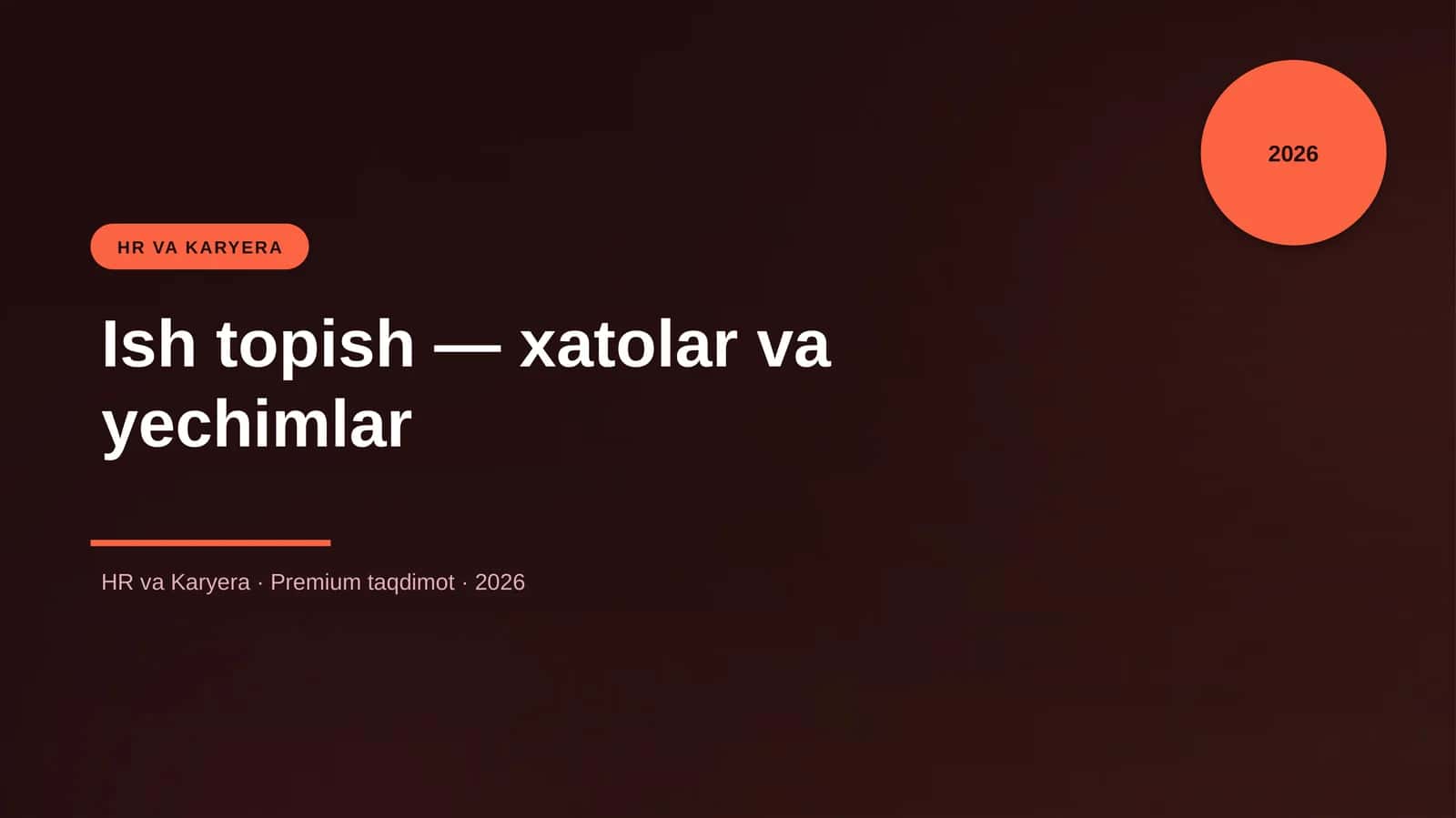 Ish topish — xatolar va yechimlar