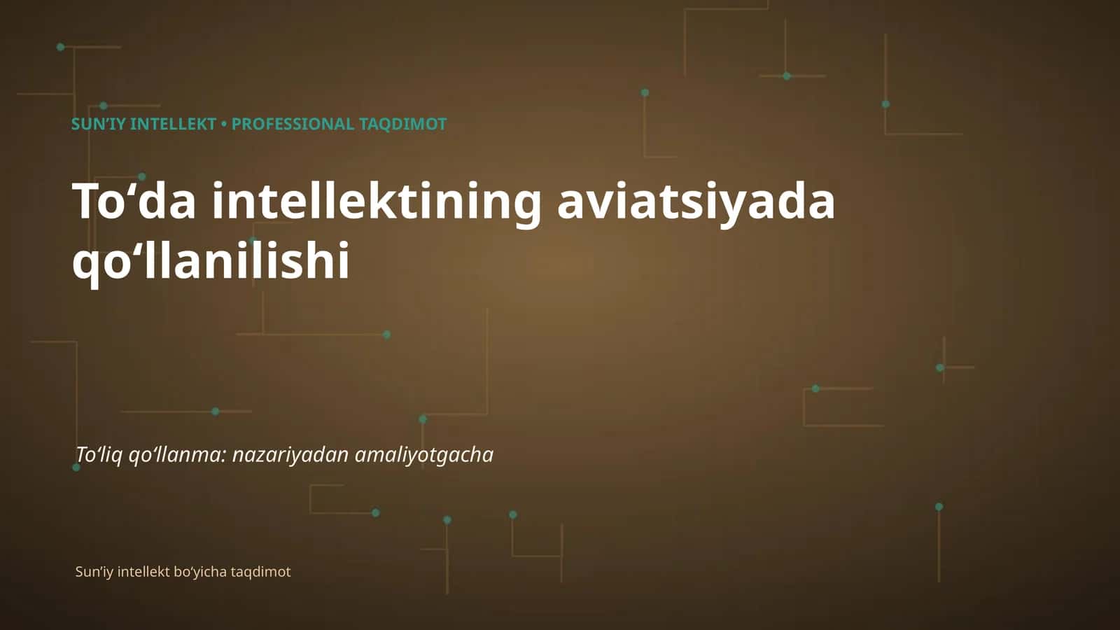 Toʻda intellektining aviatsiyada qoʻllanilishi