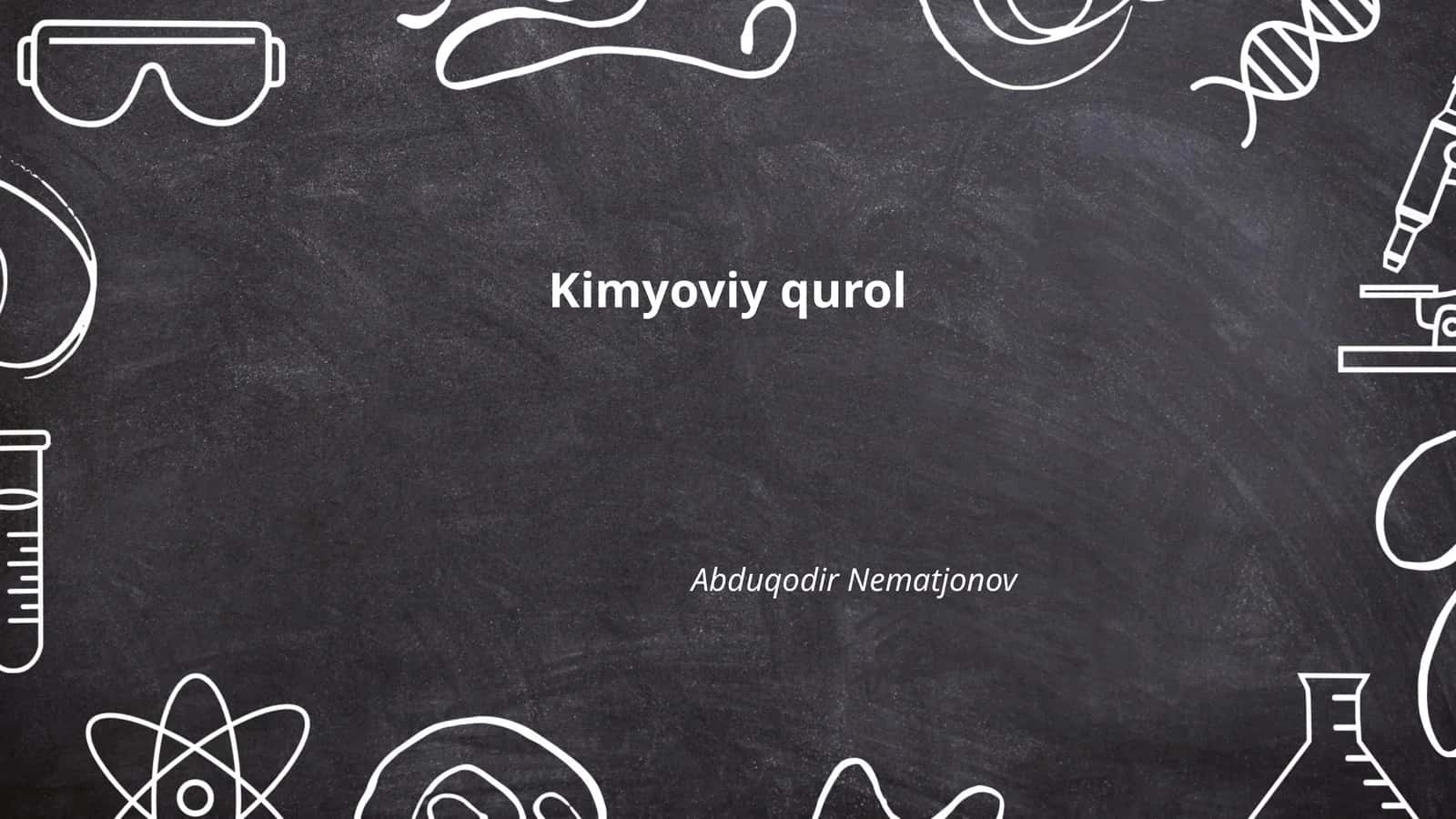 Kimyoviy qurol